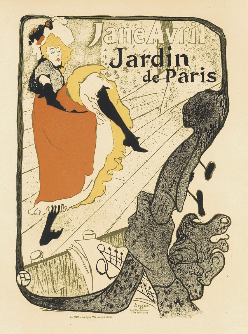 Henri de Toulouse-Lautrec (1864 - 1901) Jane Avril, Jardin de Paris, 1893
